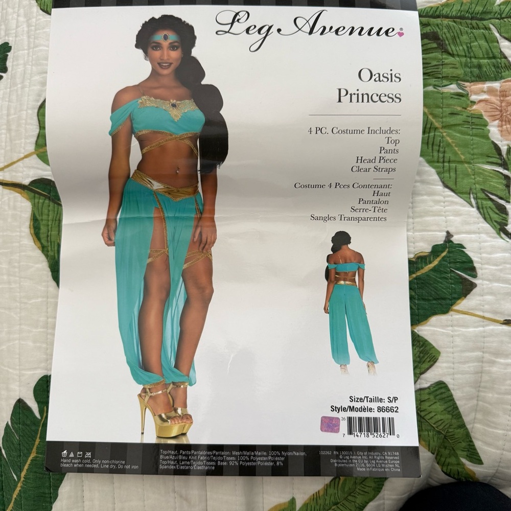 Leg Avenue Teal and Gold Princess Ensemble